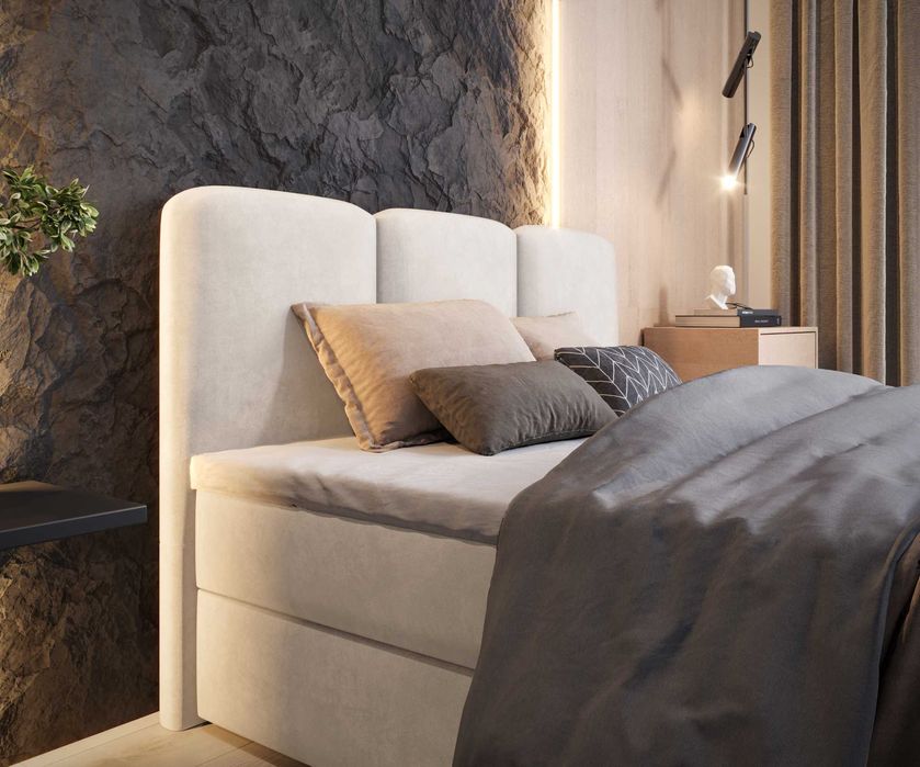 Łóżko kontynentalne Belinda 120x200 / 140x200 / 160x200 / 180x200 cm