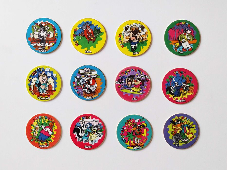 12 tazos WORLD TAZO azul | Matutano lote ou venda a vulso