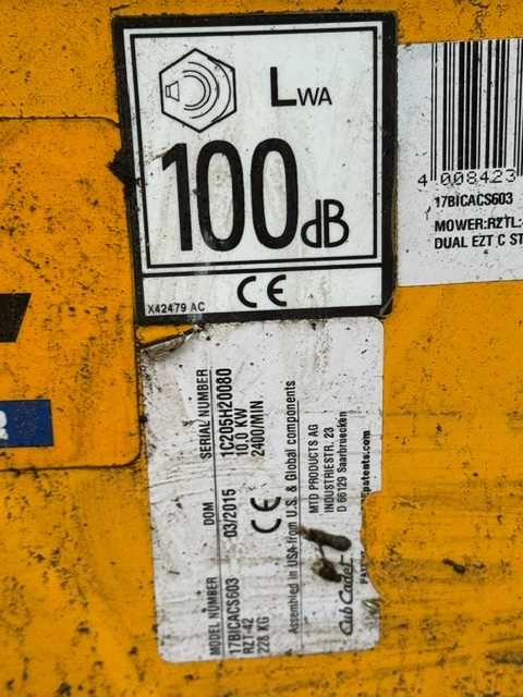 Traktorek Kosiarka  Cub Cadet RZT L Wysyłka