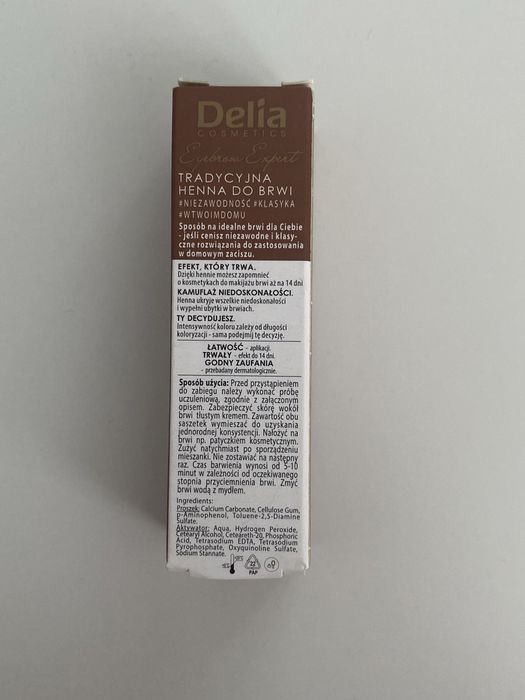 Henna do brwi DELIA Eyebrow Expert 4.0 Brązowa | Nowa klasyczna