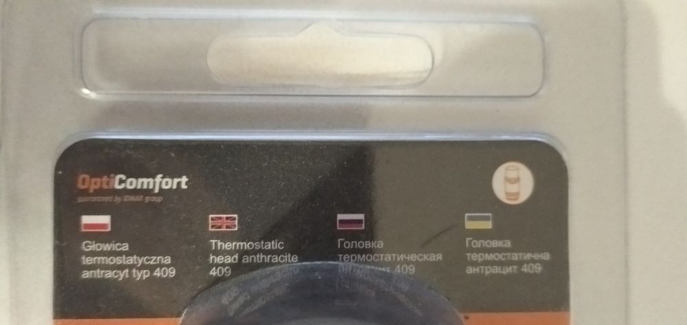 Nowy termostat antracytowy 2 sztuki szary głowica termostatyczna 409