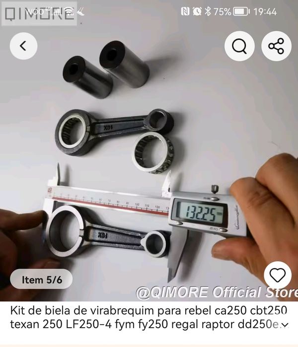 Biela Cá 250 Cbt 250 Medida entre pinos 96mm