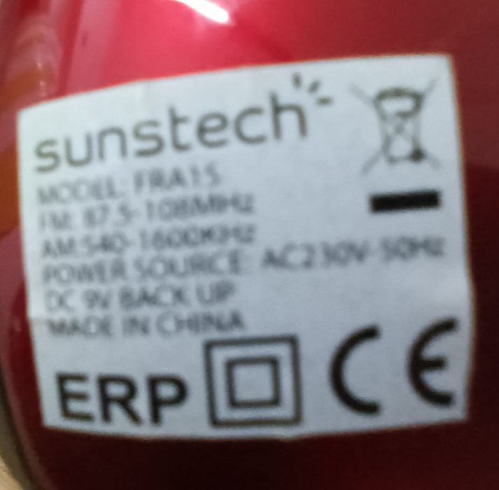 Rádio Despertador Sunstech