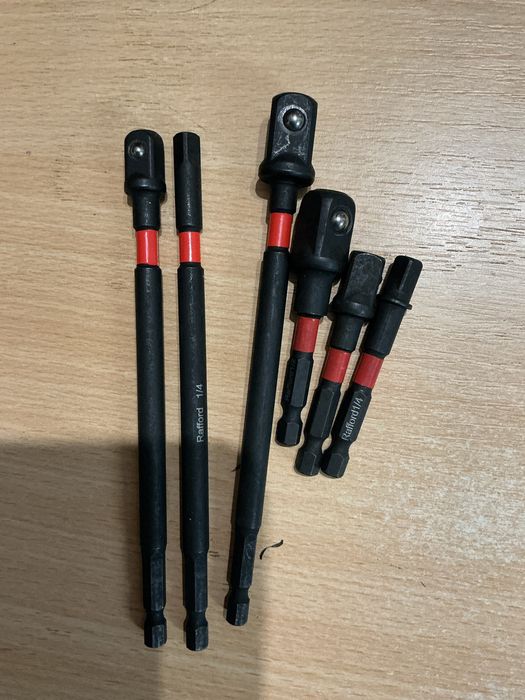 Набор6шт ударних високоміцних якісних біт подовжувачів 1/4 3/8 1/2нові