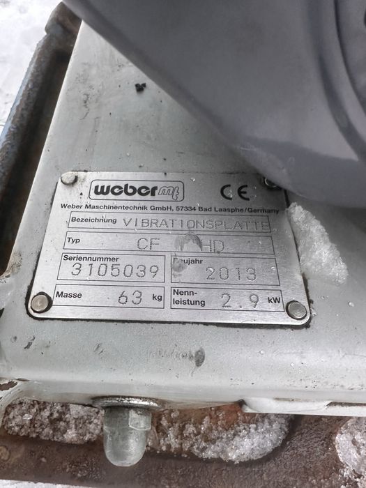 Zageszczarka Weber CF1 HD 63 kg Sprawna F.Vat