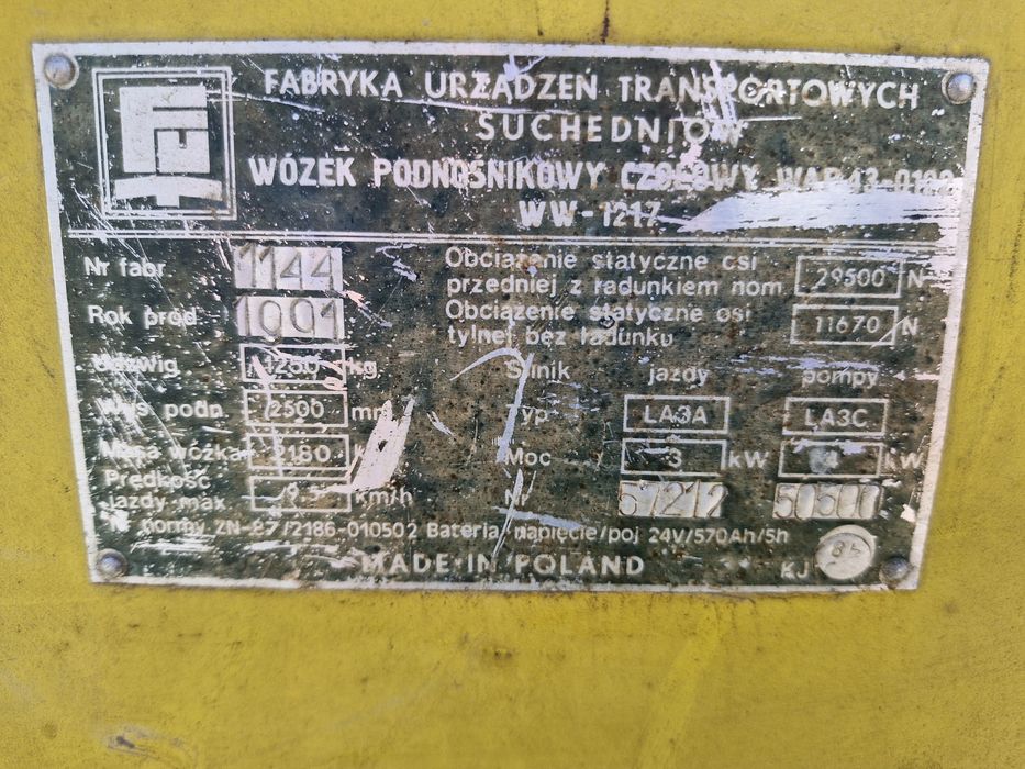 Wózek widłowy Suchedniów