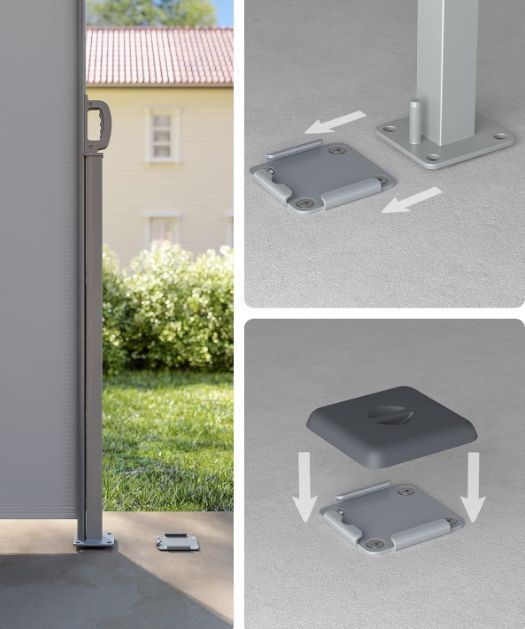 Songmics Uchwyt Podłogowy Do Słupków Markizowych Bocznych Gsa504Y01