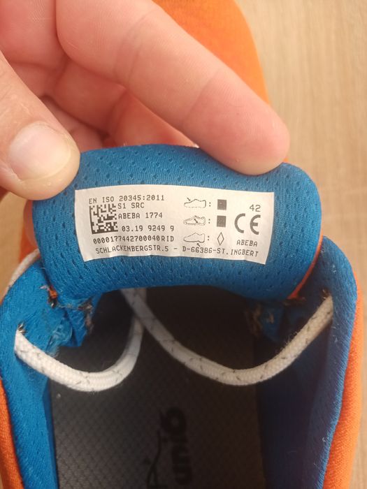 ABEBA Робочі кросівки uni6 S1 SRC ESD оригінал (розмір 42, 27.5 см)
