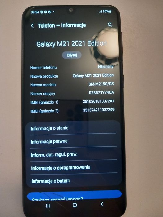 Smartfon Samsung Galaxy M21 2021 edition