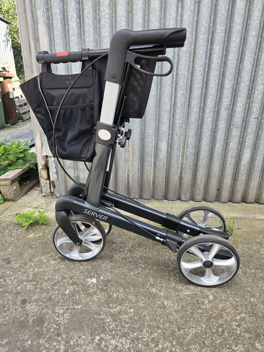 Lekki firmowy chodzik / balkonik / rollator aluminiowy Rehasense SERVER – Stan Bardzo Dobry!