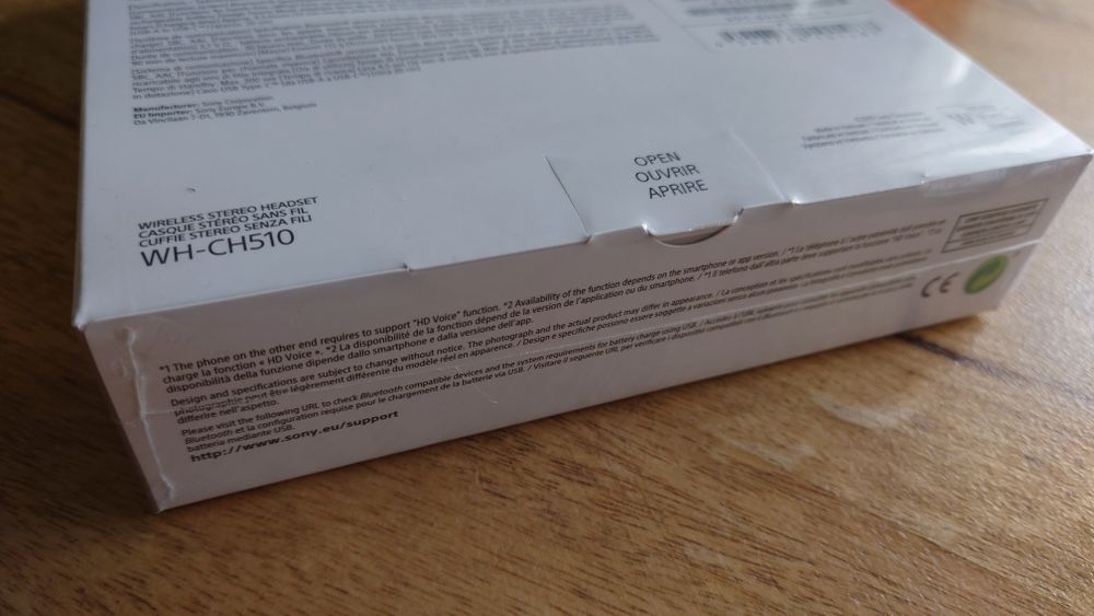 Bezprzewodowe słuchawki Sony WHCH510, nowe!