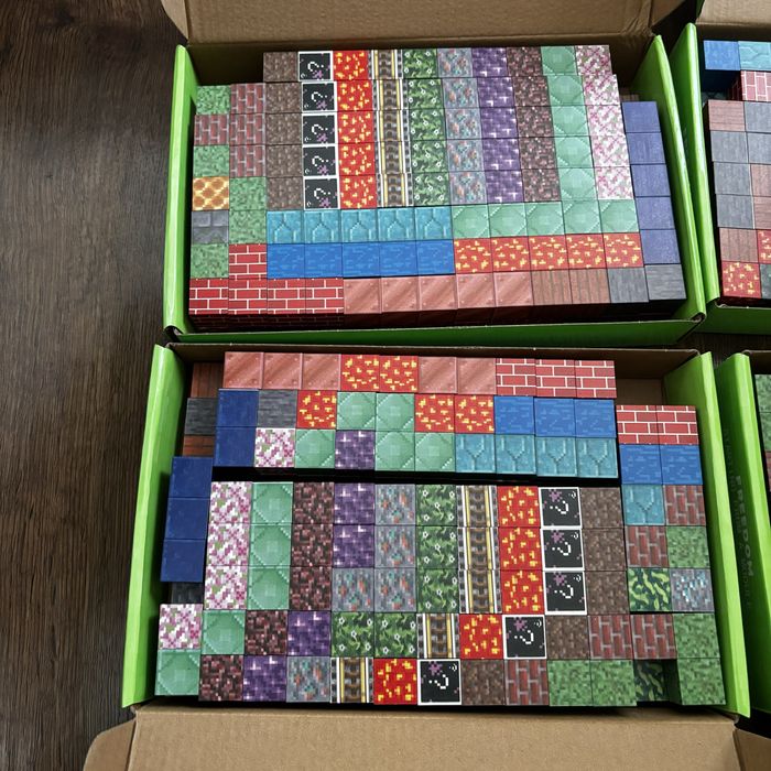 200ШТ +12шт героїв Конструктор магнітний майнкрафт minecraft блоки 3д