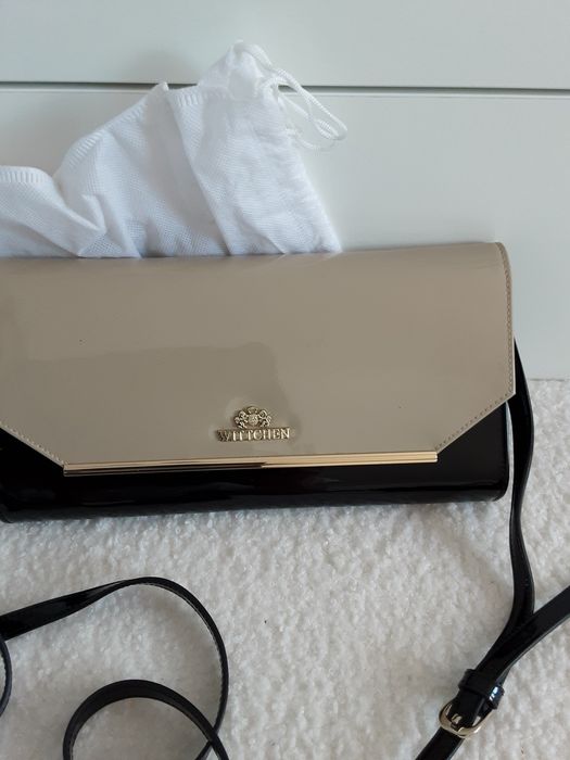 Torebka Wittcheen NOWA Kopertówka Cudna! Czarna Prezent Święta