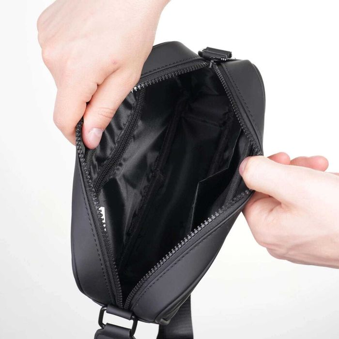 Mala Tiracolo Preta Unissexo Nova + Clip Premium para Dinheiro de Oferta