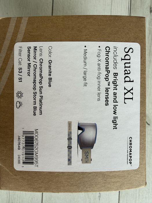 Gogle snowboad narciarskie Smith Squad XL - fabrycznie nowy produkt