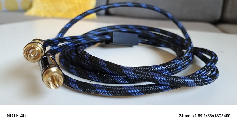 Przewód/kabel AUX, Jack/cinch, długość 2,9m.