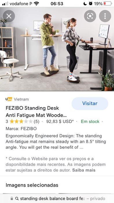 Tabuleiro ergonomico
