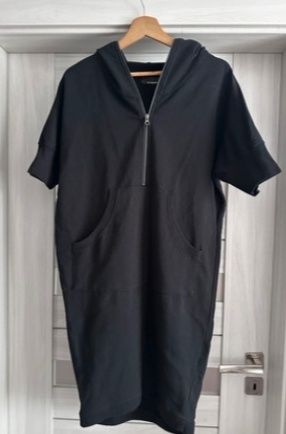 Sukienka dresowa By Insomnia S M L 36 38 40 czarna bawełniana bawełna