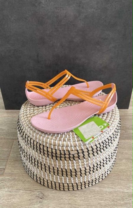 Crocs japonki isabella t-strap Active Orange/Petal Pink W10 41/42