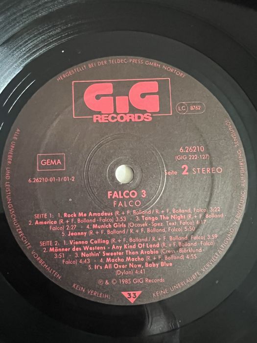 Платівки Mort Garsons Electronic, Falco, Mike+The Mechanics