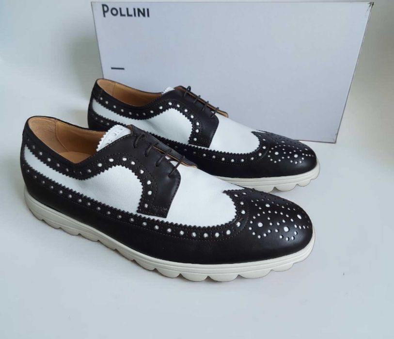 Скидка!!! Оригинал! туфли броги 42р. Pollini Италия