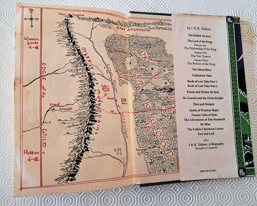 J R R Tolkien - The Hobbit – Edição Comemorativa 50.º Aniversário (1987) | Capa Dura + Sobrecapa