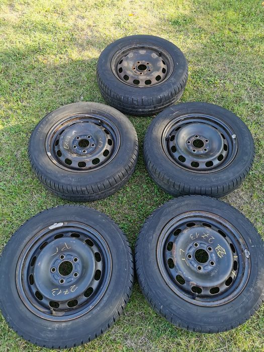 Koła 5szt. 5x108 R15 focus mk2, felgi stalowe, opony zimowe i opony letnie