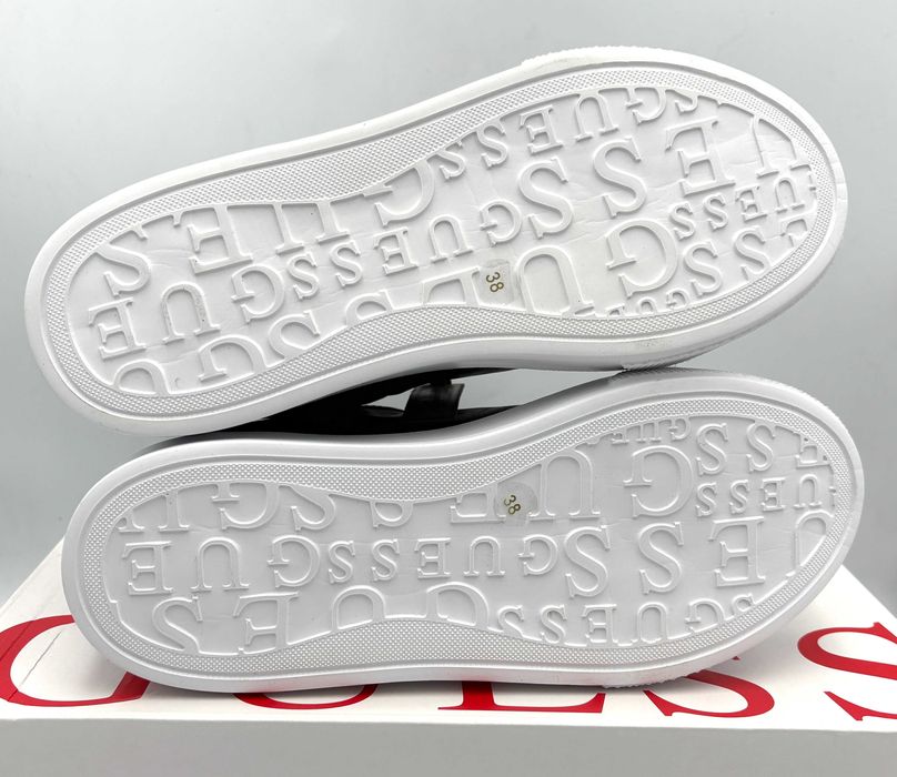 ‼️Nowe oryginalne sneakersy trampki GUESS Ivee czarne 38 AZ 266 skóra