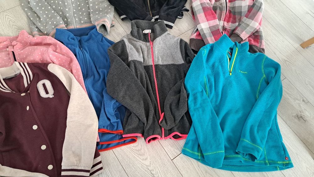 Bluzy polary spodnie dla dziewczynki 134 140 wiosna jesien
