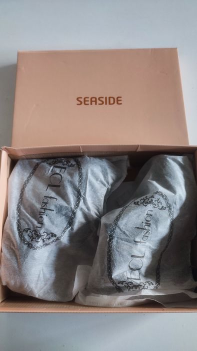 Botins Salto Alto SeaSide Azul Marinho