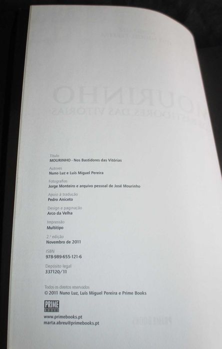 Livro Mourinho Nos Bastidores das Vitórias