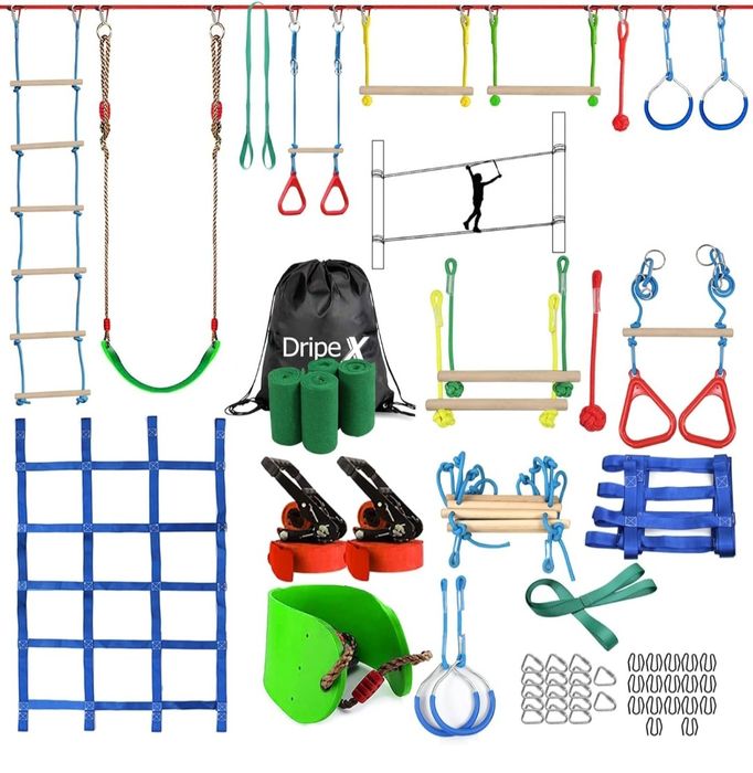 Kit de Pista de Obstáculos Ninja Warrior da Dripex