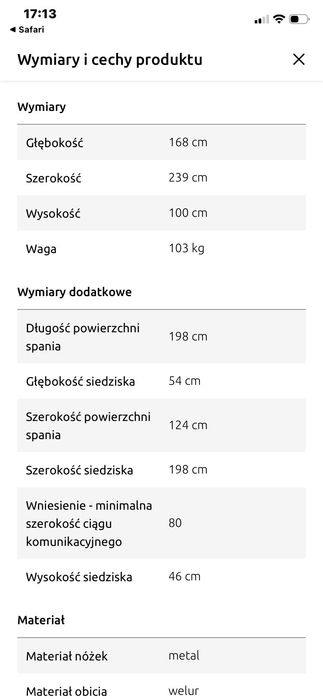 Narożnik Leo sprzedam