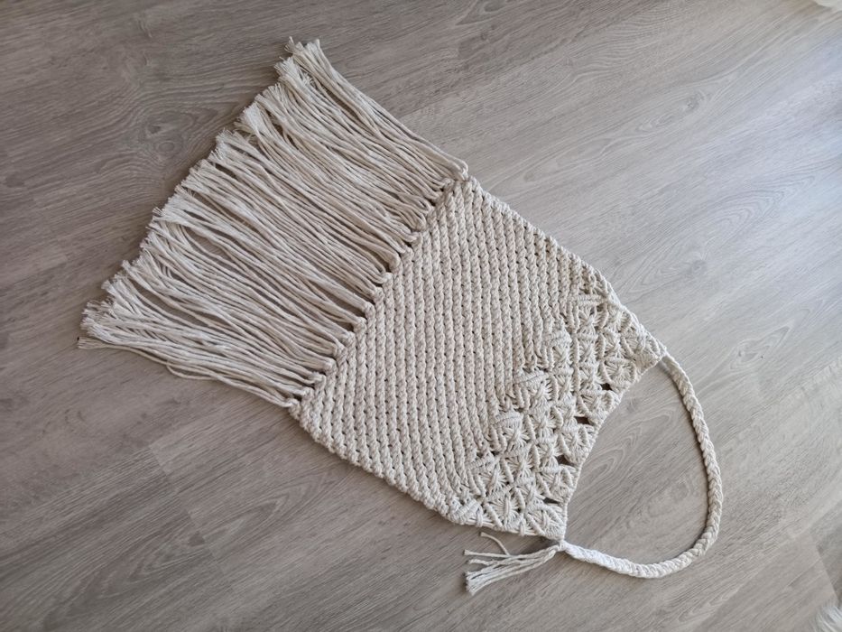 Handmade torebka torba z makramy duża na ramię Boho