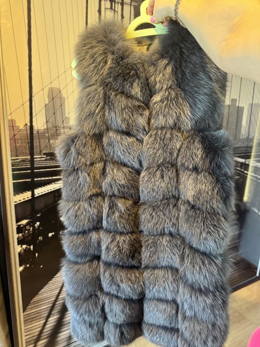 Naturalna kamizelka z lisa polarnego