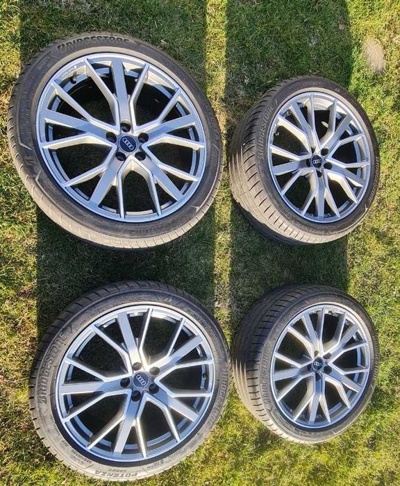 Oryginalny komplet 4 Felgi Audi 20 z nowymi oponami Bridgestone potenza sport 255/40/20 83A601025A A4 A5 A6 A7 A8 Q3 Q5 Q7 83A601025BD RS