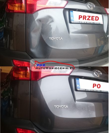 Usuwanie wyciąganie naprawa wgnieceń PDR bez lakierowania, gradobicie