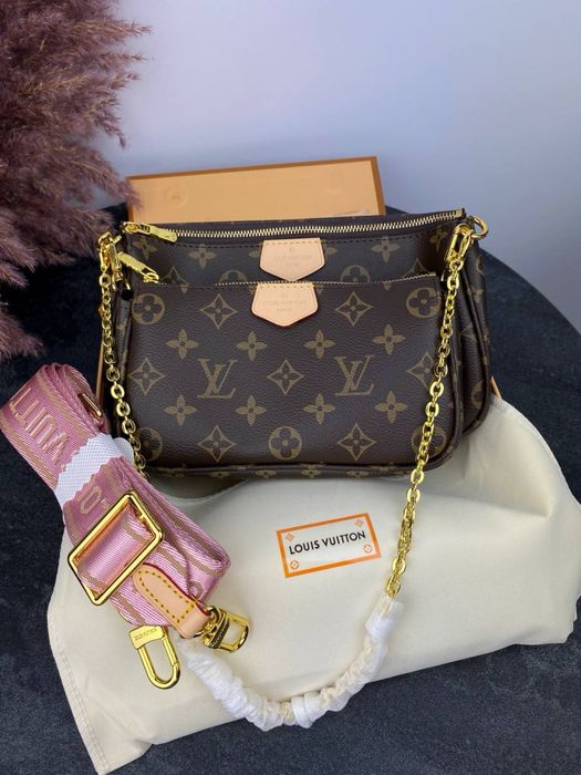 Torebka Louis Vuitton multi pochette pink pasek