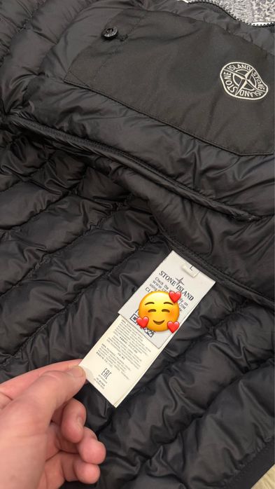 Микропуховик stone island garment dyed