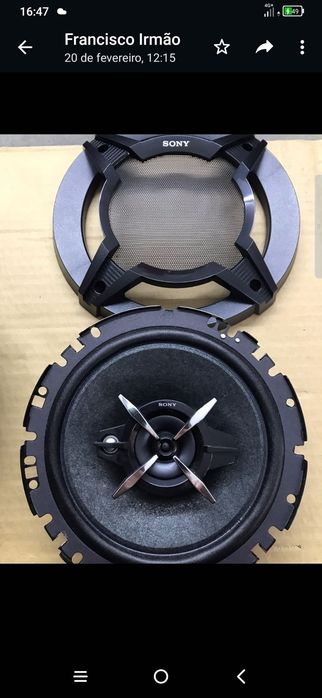 Conjunto SONY auto rádio e colunas