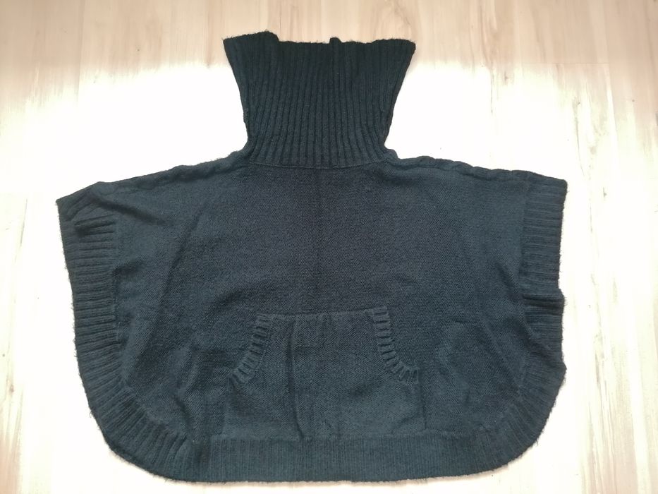 Sweter oversize z golfem czarny