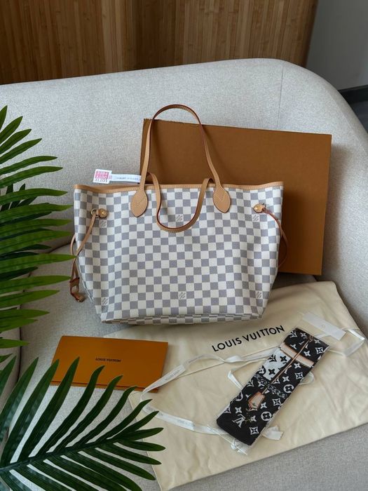 Torba Louis Vuitton neverfull damier azur