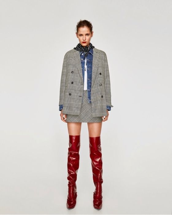 spódnica mini w kratę zara