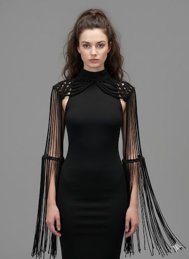 Накидка  чокер макраме