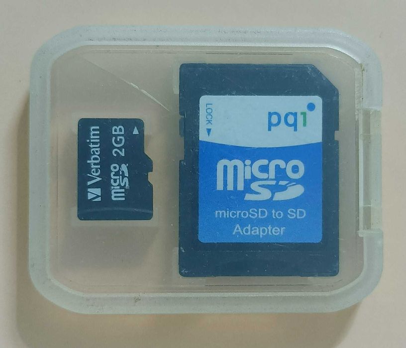 adapter pqi micro SD wraz z kartą pamięci 2GB firmy Verbatim