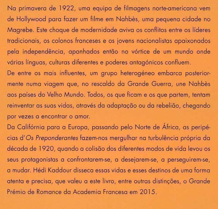 Livro Os Preponderantes de Hedi Kaddour [Portes Grátis]