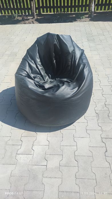 [Rezerwacja] Pufa worek czarna xxl, odbiór osobisty.