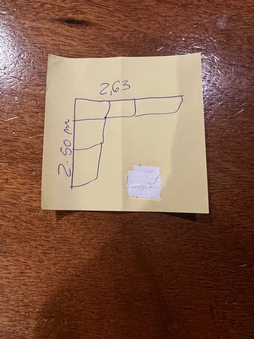 Sofa de canto em pele sintetica