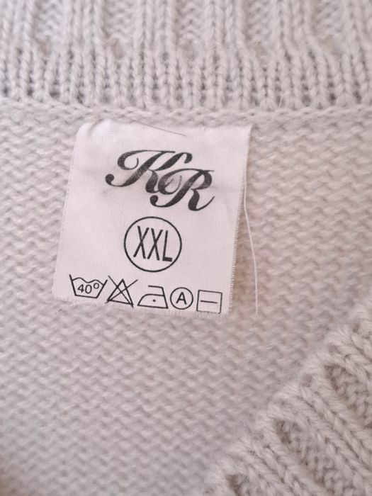 Męski sweter XXL szary