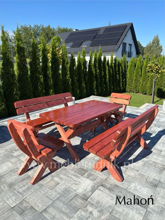 Meble ogrodowe drewniane  200 cm  wysyłka